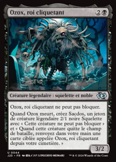 Ozox, roi cliquetant, carte Magic J25 44 — extension Foundations Jumpstart