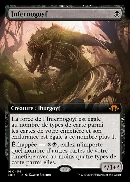 Infernogoyf, carte Magic MH3 454 — extension Modern Horizons 3