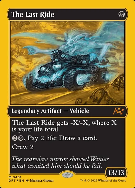 The Last Ride, Magic card DFT 451 — Aetherdrift set