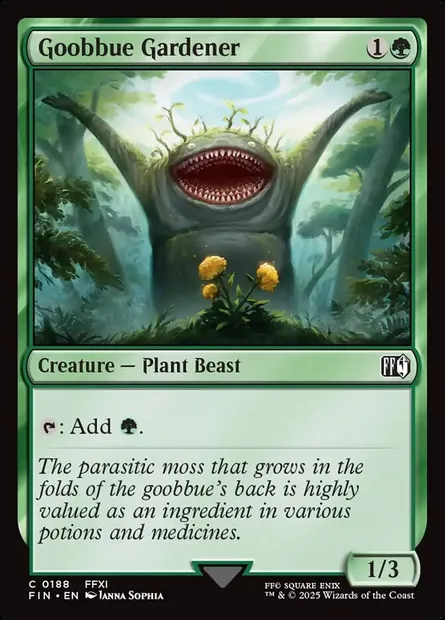 Goobbue Gardener, Magic card FIN 188 — Final Fantasy set