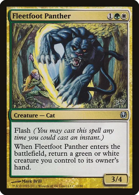 Fleetfoot Panther, Magic card DDH 12 — Duel Decks: Ajani vs. Nicol Bolas set