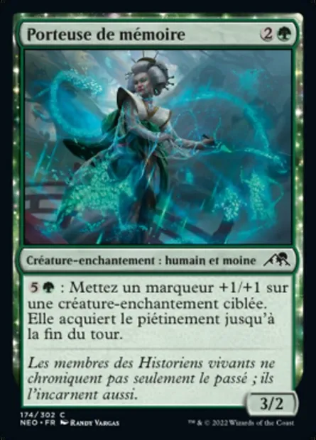 Porteuse de mémoire, carte Magic NEO 174 — extension Kamigawa: La Dynastie Néon