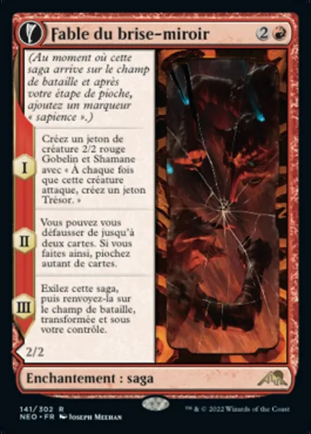 Fable du brise-miroir // Reflets de Kiki-Jiki, carte Magic NEO 141 — extension Kamigawa: La Dynastie Néon