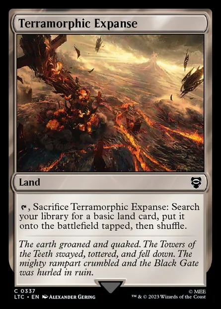 Terramorphic Expanse, Magic card LTC 337 — Tales of Middle-earth Commander set
