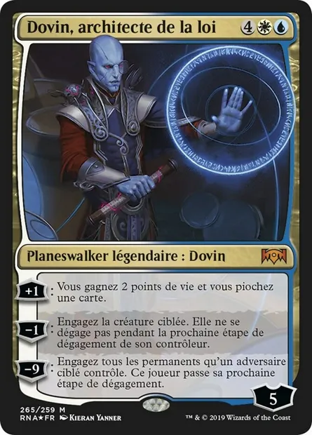 Dovin, architecte de la loi, carte Magic RNA 265 — extension L'allégeance de Ravnica