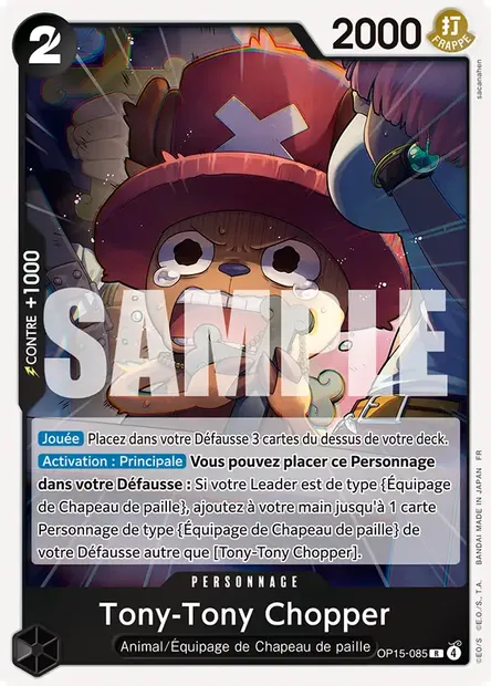Tony-Tony Chopper, carte One Piece OP15-085 — extension AVENTURE SUR L'ÎLE DE DIEU
