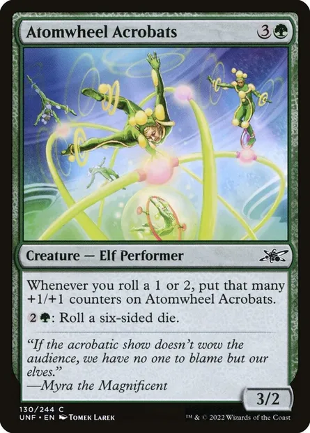 Atomwheel Acrobats, Magic card UNF 130 — Unfinity set