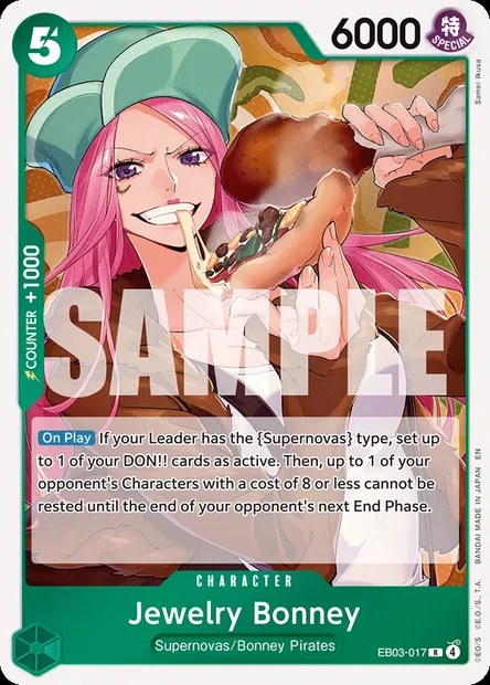 Jewelry Bonney, One Piece card EB03-017 — ONE PIECE HEROINES EDITION set