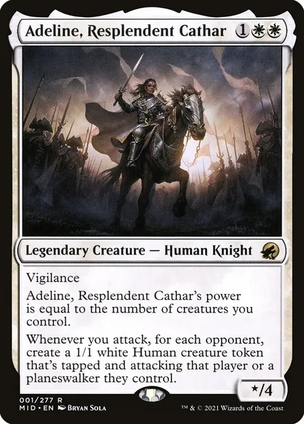 Adeline, Resplendent Cathar, Magic card MID 1 — Innistrad: Midnight Hunt set