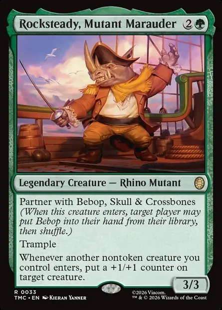 Rocksteady, Mutant Marauder, Magic card TMC 33 — Teenage Mutant Ninja Turtles Eternal set