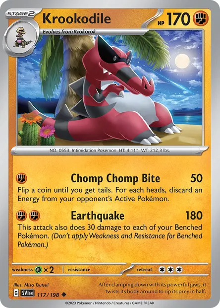 Krookodile, Pokémon card SVI 117 — Scarlet & Violet set