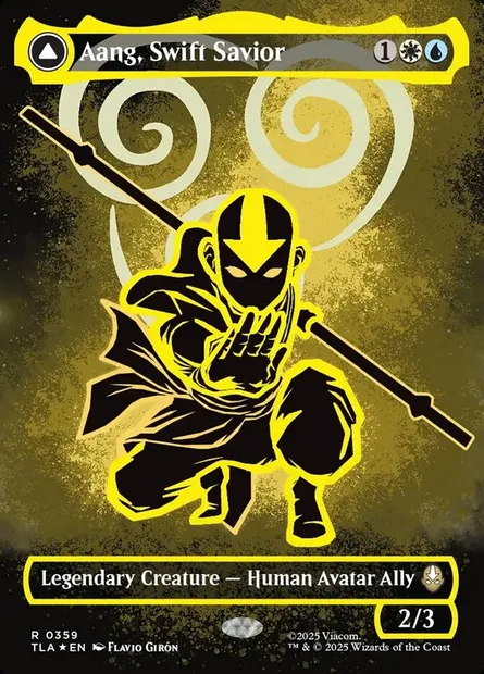 Aang, Swift Savior // Aang and La, Ocean's Fury, Magic card TLA 359 — Avatar: The Last Airbender set