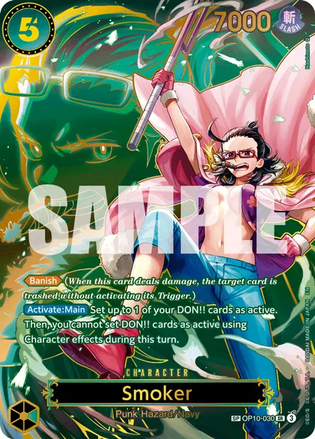 Smoker, One Piece card OP10-030 — ROYAL BLOOD set