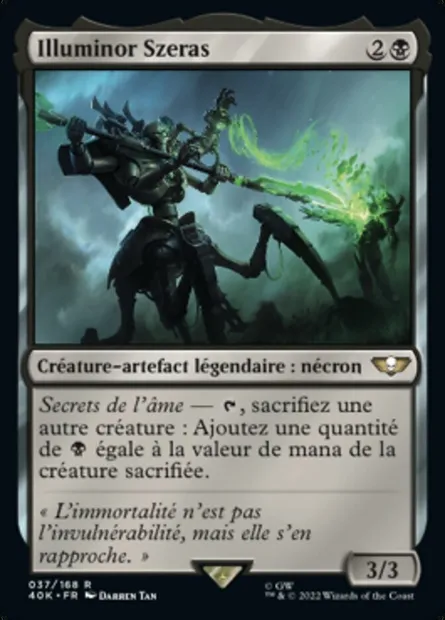 Illuminor Szeras, carte Magic 40K 37 — extension Warhammer 40,000 Commander