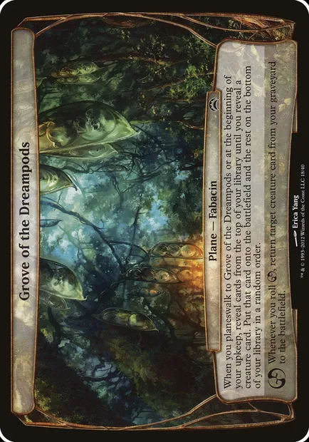Grove of the Dreampods, Magic card OPC2 18 — Planechase 2012 Planes set