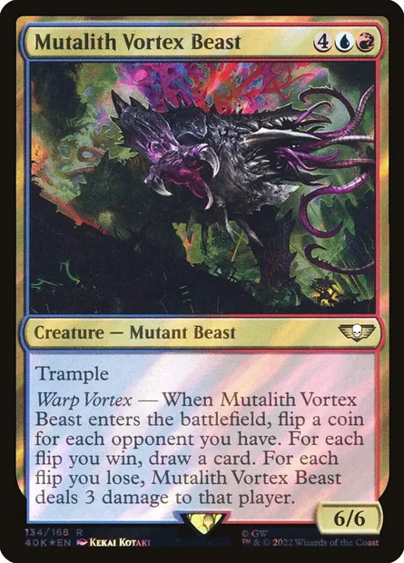 Bête de vortex Mutalith, carte Magic 40K 134★ — extension Warhammer 40,000 Commander