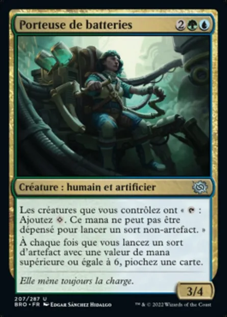 Porteuse de batteries, carte Magic BRO 207 — extension La Guerre Fratricide