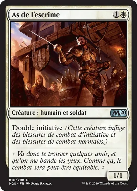 As de l'escrime, carte Magic M20 16 — extension Core Set 2020