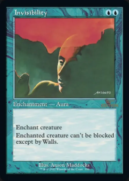 Invisibility, Magic card 30A 356 — 30th Anniversary Edition set