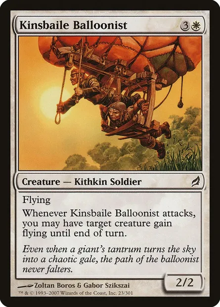 Kinsbaile Balloonist, Magic card LRW 23 — Lorwyn set