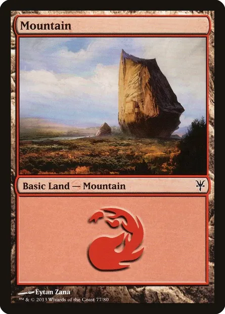 Montagne, carte Magic DDK 77 — extension Duel Decks: Sorin vs. Tibalt
