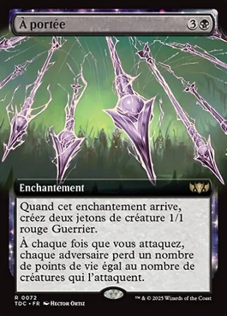 À portée, carte Magic TDC 72 — extension Tarkir: Dragonstorm Commander