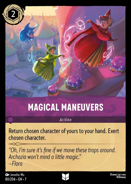Magical Maneuvers, Disney Lorcana card CH7-080 — Archazia's Island set