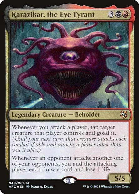 Karazikar, the Eye Tyrant, Magic card AFC 49 — Forgotten Realms Commander set