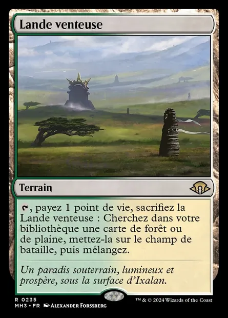 Lande venteuse, carte Magic MH3 235 — extension Modern Horizons 3