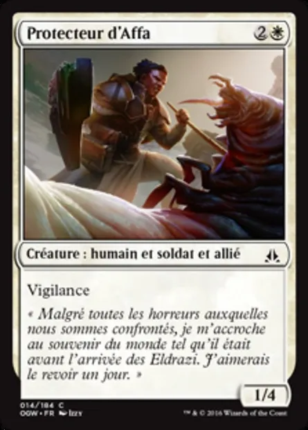 Protecteur d'Affa, carte Magic OGW 14 — extension Le serment des Sentinelles