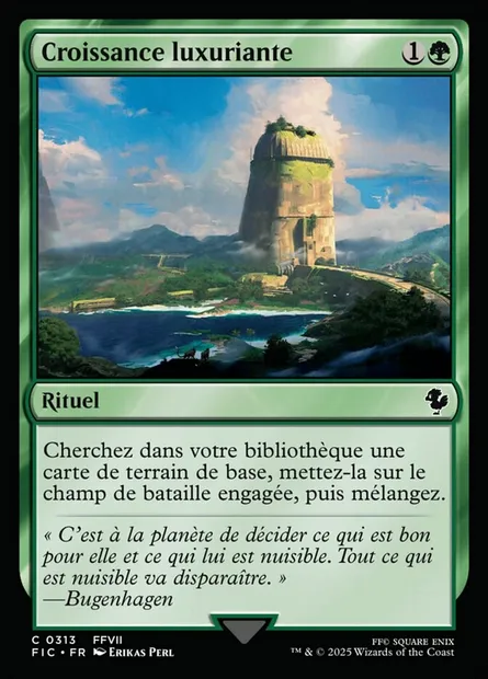 Croissance luxuriante, carte Magic FIC 313 — extension Final Fantasy Commander