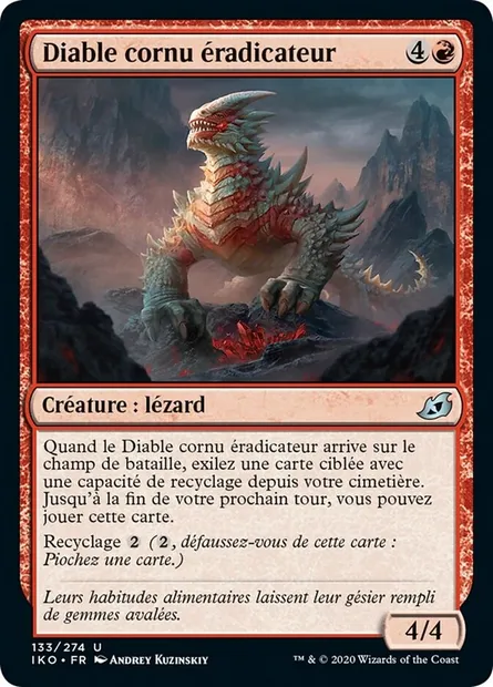 Diable cornu éradicateur, carte Magic IKO 133 — extension Ikoria: Lair of Behemoths