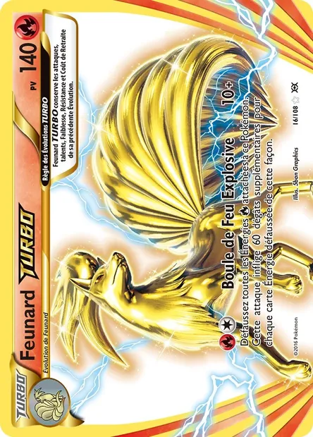 Feunard TURBO, carte Pokémon EVO 16 — extension Évolutions