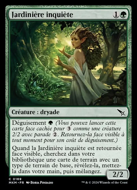 Jardinière inquiète, carte Magic MKM 169 — extension Murders at Karlov Manor
