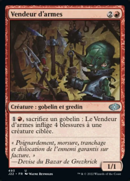 Vendeur d'armes, carte Magic J22 493 — extension Jumpstart 2022
