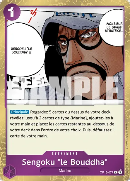 Sengoku "le Bouddha", carte One Piece OP16-077 — extension L'HEURE DE LA BATAILLE DÉCISIVE