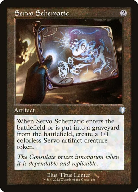 Servo Schematic, Magic card BRC 158 — The Brothers' War Commander set