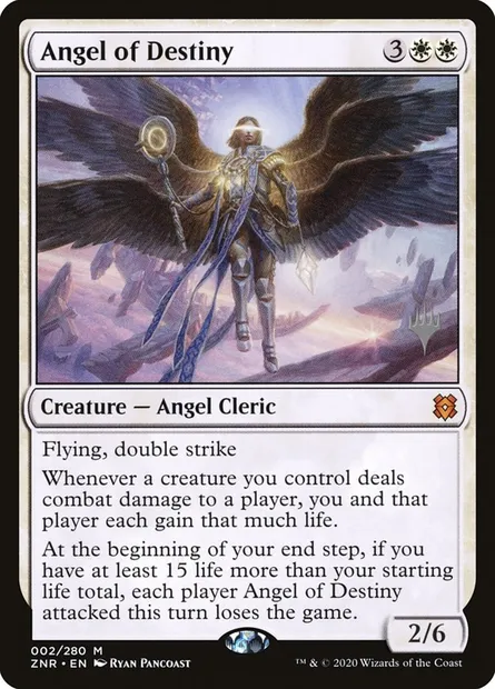 Angel of Destiny, Magic card PZNR 2p — Zendikar Rising Promos set