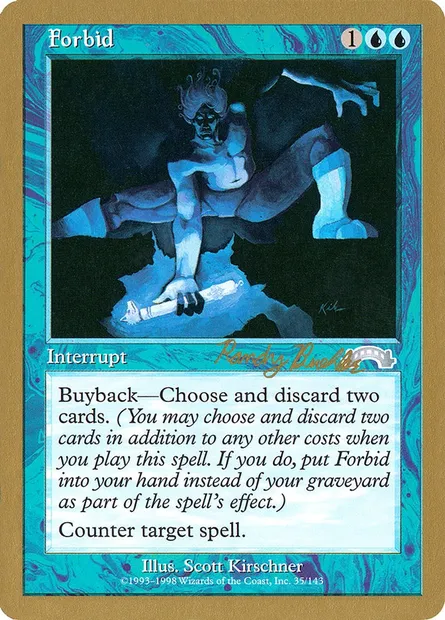 Forbid, Magic card WC98 rb35 — World Championship Decks 1998 set