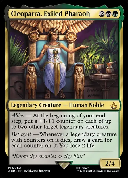 Cleopatra, Exiled Pharaoh, Magic card ACR 52 — Assassin's Creed set