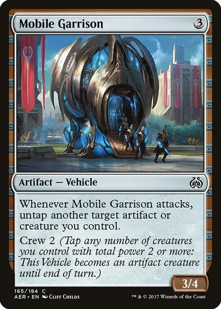 Mobile Garrison, Magic card AER 165 — Aether Revolt set
