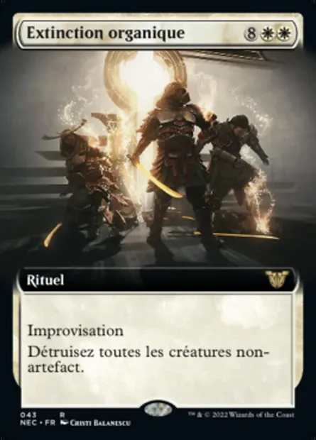 Extinction organique, carte Magic NEC 43 — extension Neon Dynasty Commander