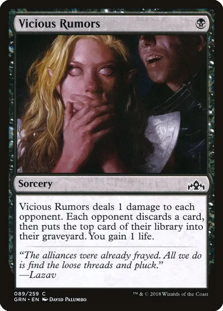Vicious Rumors, Magic card GRN 89 — Guilds of Ravnica set