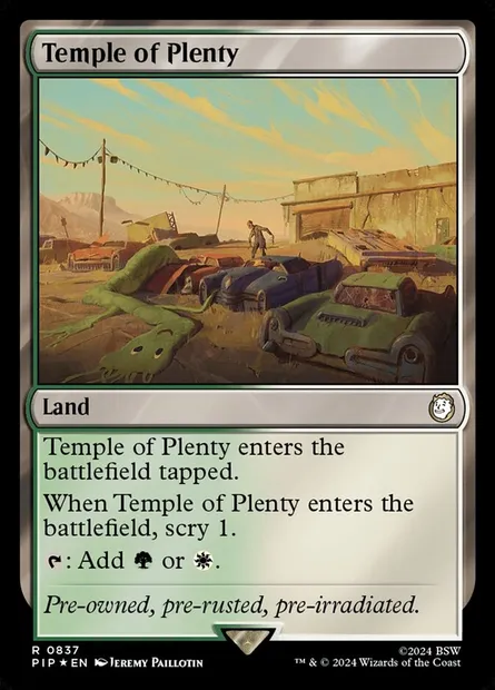 Temple de la profusion, carte Magic PIP 837 — extension Fallout