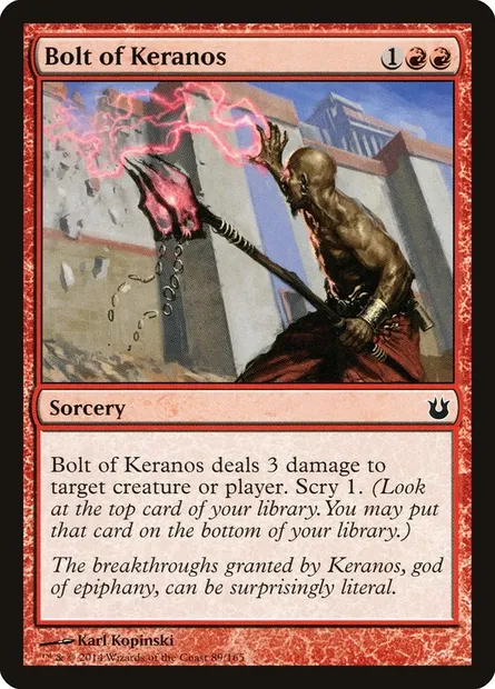 Bolt of Keranos, Magic card BNG 89 — Born of the Gods set
