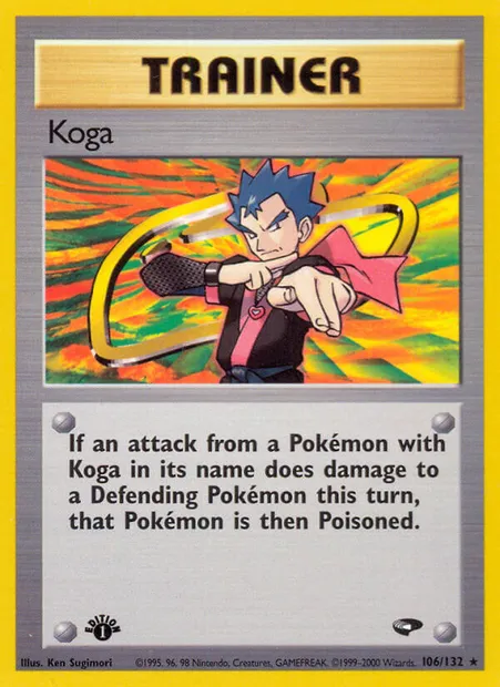 Koga, Pokémon card GC 106 — Gym Challenge set