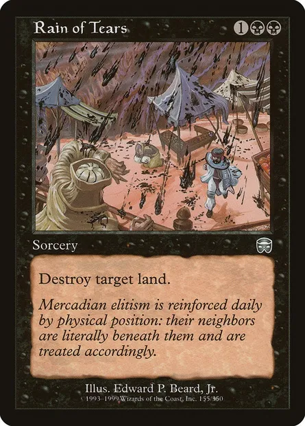 Rain of Tears, Magic card MMQ 155 — Mercadian Masques set