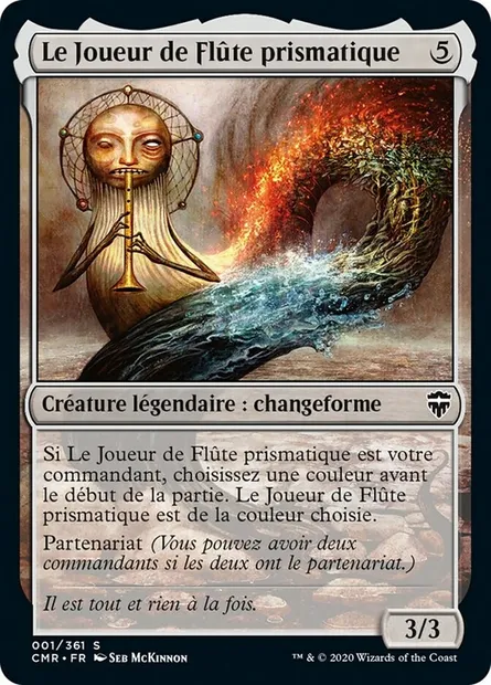Le Joueur de Flûte prismatique, carte Magic CMR 1 — extension Commander Legends