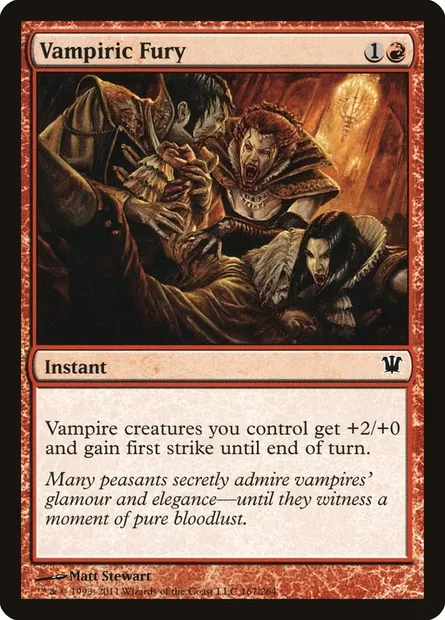 Vampiric Fury, Magic card ISD 167 — Innistrad set