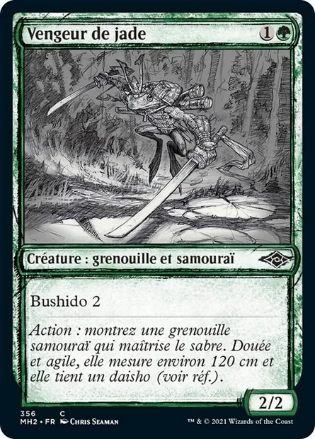 Vengeur de jade, carte Magic MH2 356 — extension Horizons du Modern 2
